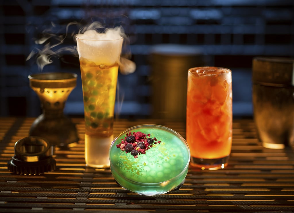 From left to right: Carbon Freeze, Oga's Obsession provision, and Cliff Dweller can be found at Oga's Cantina (all nonalcoholic).