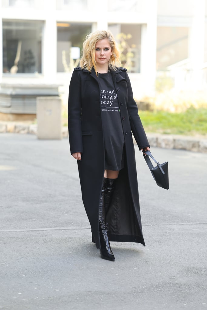 Avril Lavigne's I'm Not Doing Shit Today Shirt in Paris