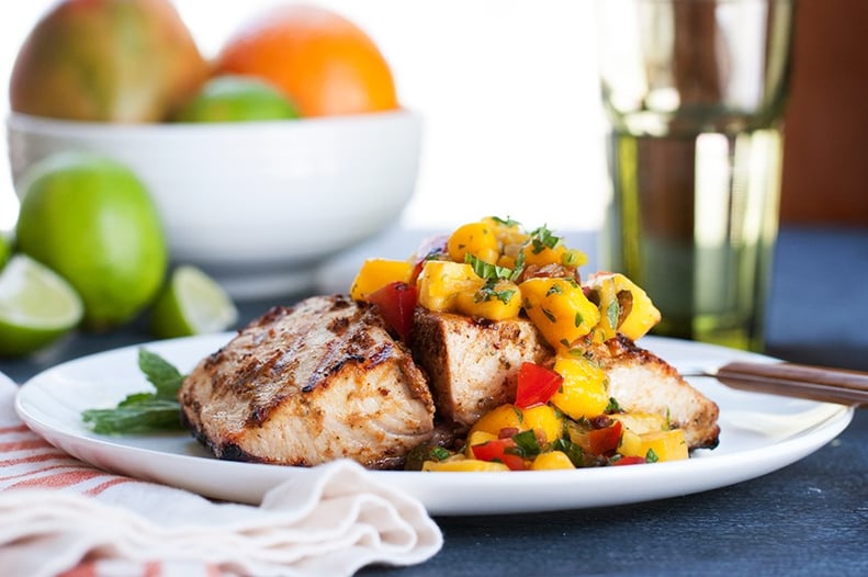 Andrew Zimmern's Grilled Mahi Mahi With Mango Relish