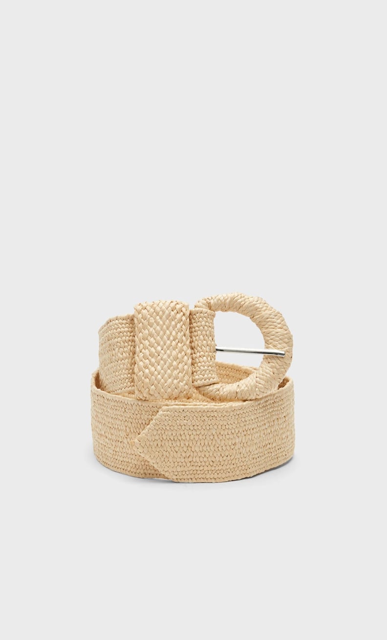 Stradivarius Wide Raffia Belt