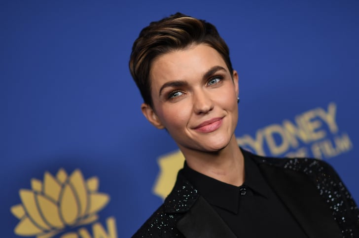 Ruby Rose S Buzzcut And Half Pink Half Blue Hair Color Popsugar Beauty