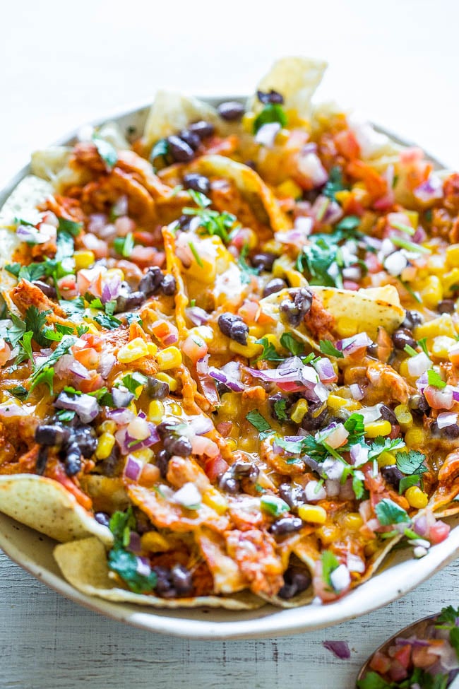 Chicken Enchilada Nachos