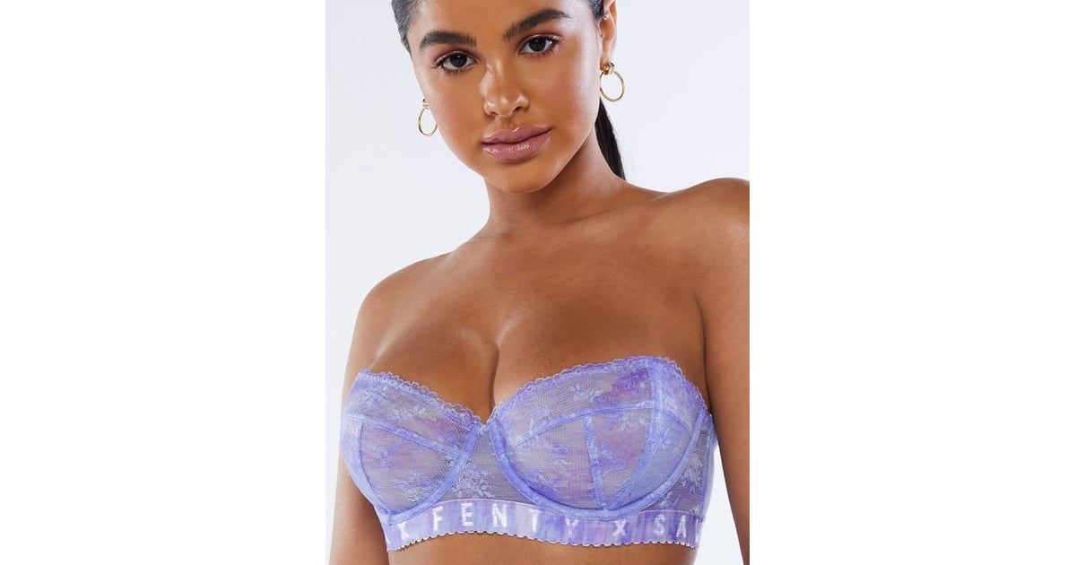 SAVAGE X FENTY Watercolor Tie Dye Unlined Lace Strapless Bra, Even Rihanna  Didn't Know What to Caption This Lingerie Pic Because It's THAT Sexy