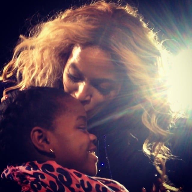 Beyoncé Gave Madonna's Daughter a Smooch