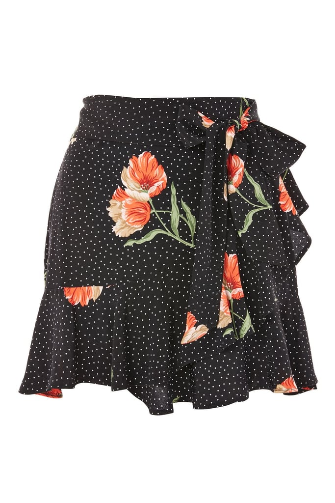 Topshop Spot Flower Ruffle Mini Skirt | Best Skirts by Body Type ...