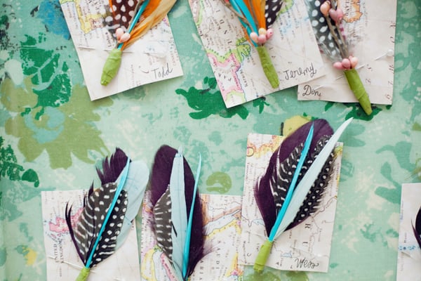 Feather Boutonniere