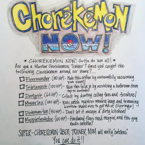 Dad Creates Funny Pokemon Go Chore Chart For Kids