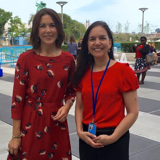 Princess Mary's Red Printed Dress Sept. 2016