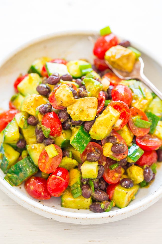 Avocado Black Bean Mexican Salad