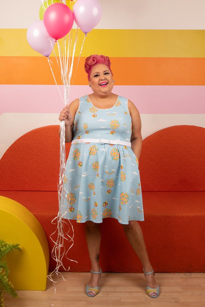 Pixar Stitch Shoppe Up Balloon House Print Dress