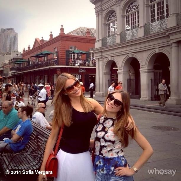 Sofia Vergara relaxed with family in New Orleans.
Source: Sofia Vergara on WhoSay