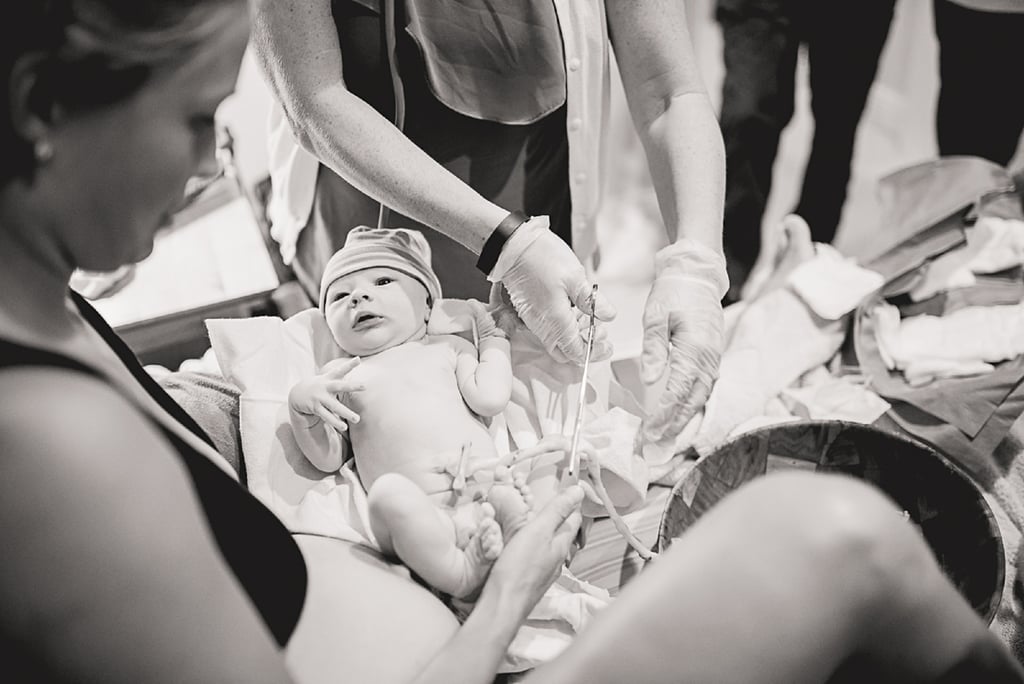 Black and White Photos of a Home Birth