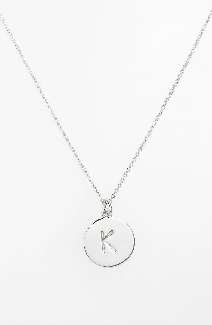 kate spade silver letter necklace