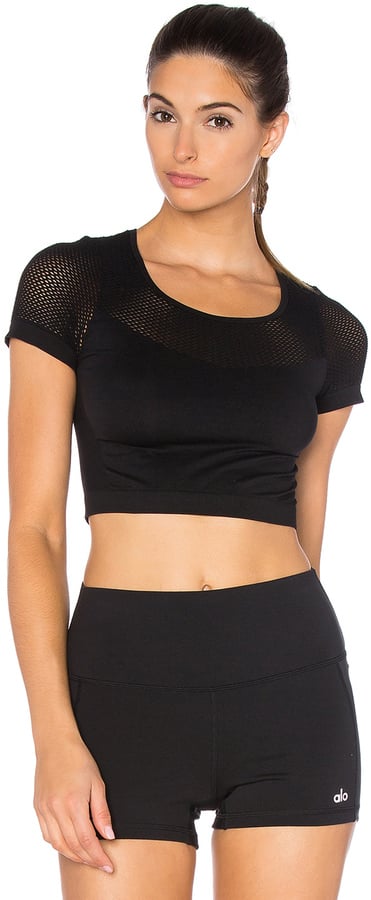 Alo Scub Mesh Crop Tee