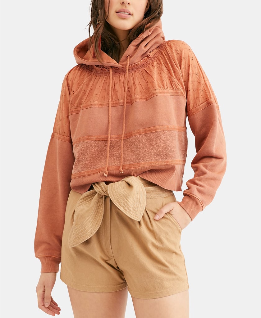 Free People Piper Pullover Multimedia Cropped Hoodie