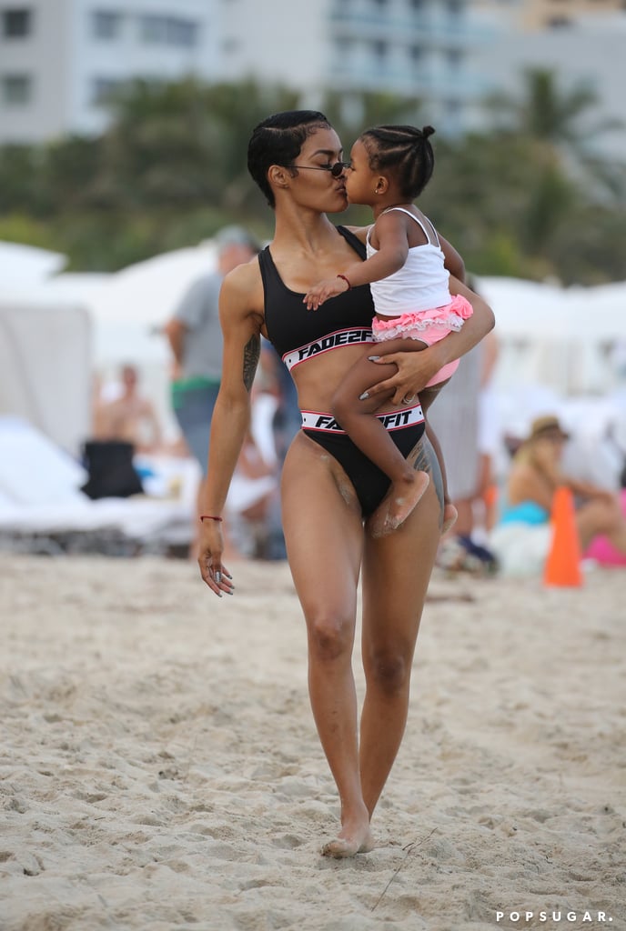 Teyana Taylor and Daughter Junie in Miami January 2018 ...