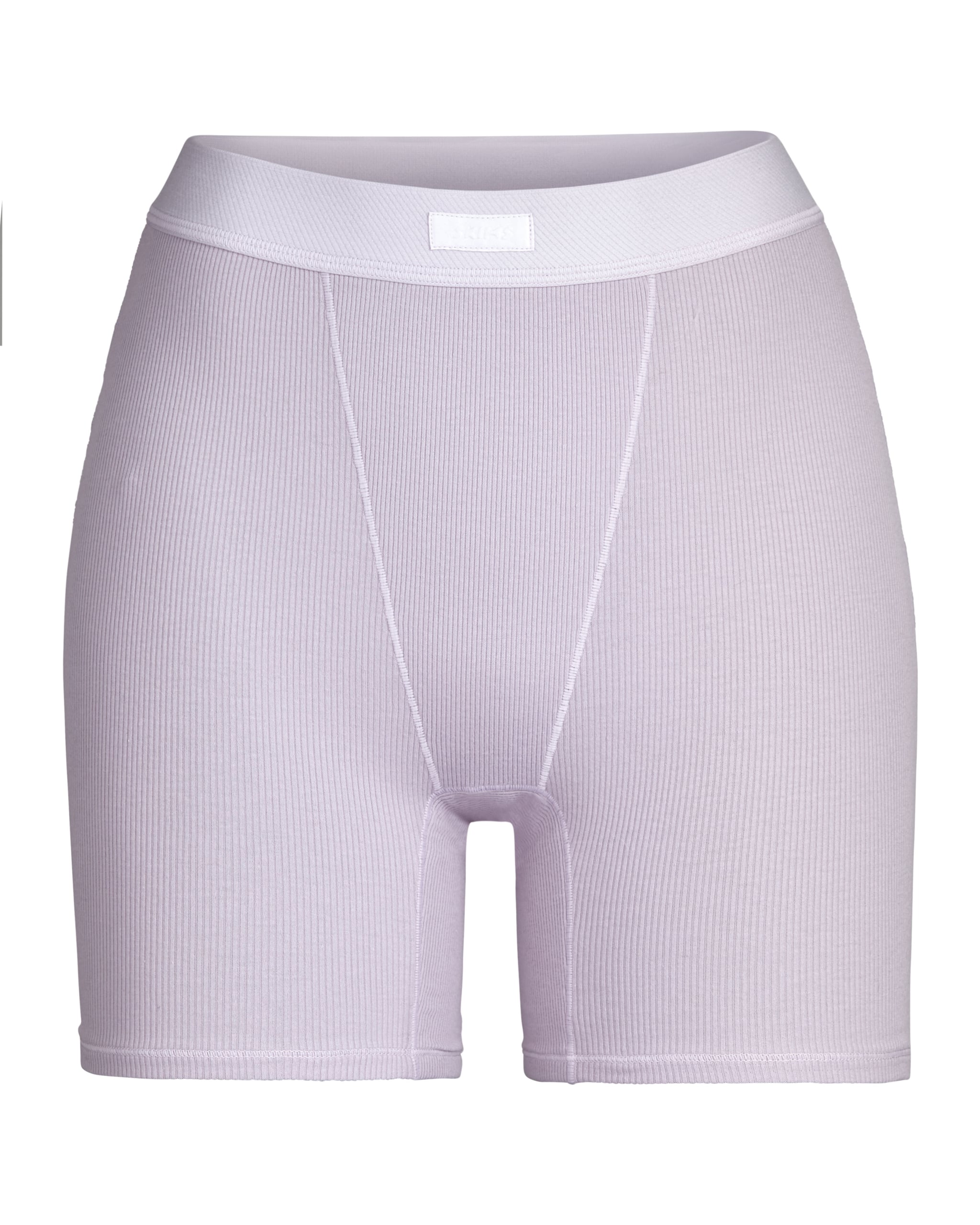 Skims Cotton Ribbed Boxer in Iris Mica, Kim Kardashian Launches Cotton  Skims Collection, and TBH, It Looks a Lot Like Her Everyday Clothes