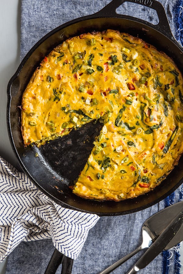 Tofu Frittata With Spinach and Peppers Frittata Recipes POPSUGAR
