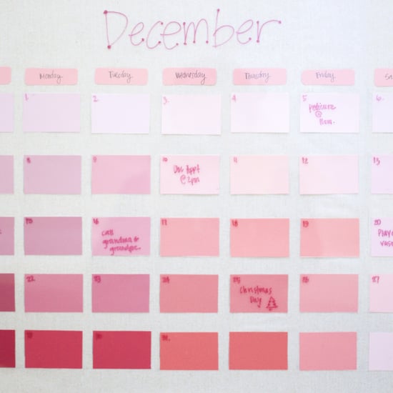 DIY Reusable Paint-Chip Calendar
