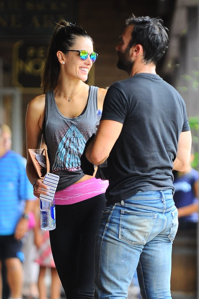 Alessandra Ambrosio had a big smile next to her husband Jamie Mazur after scoring some cardio at SoulCycle in LA on Sunday.