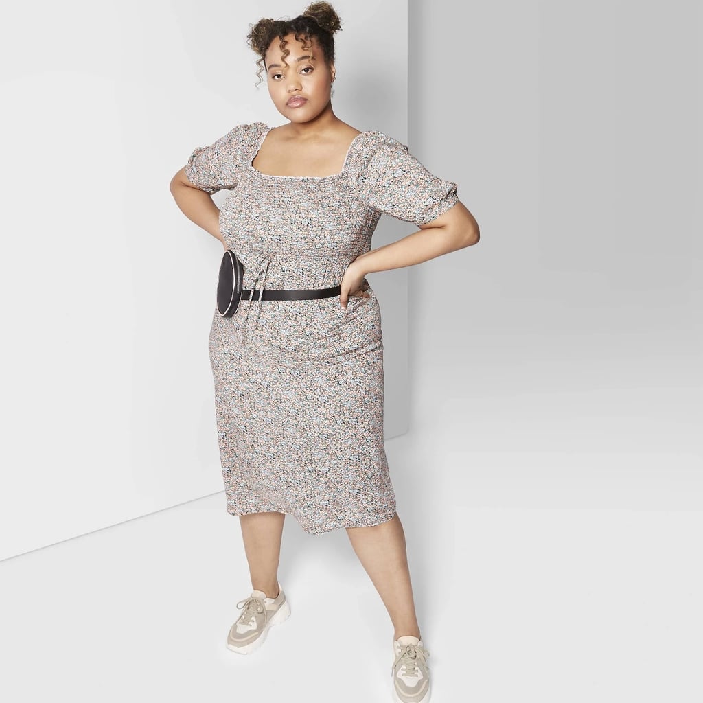 Smocked top midi dress clearance