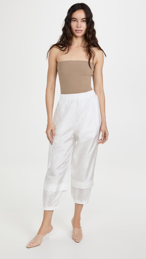 Tibi Crispy Nylon Pull On Joggers How to Wear PaperBag Pants
