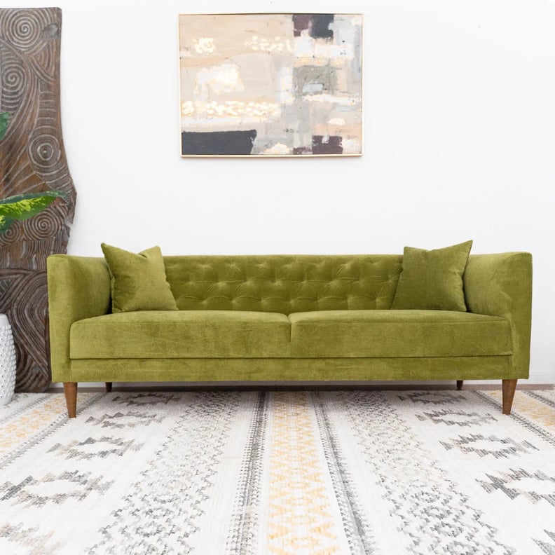 A Velvet Boho Sofa: Casas Tuxedo Sofa