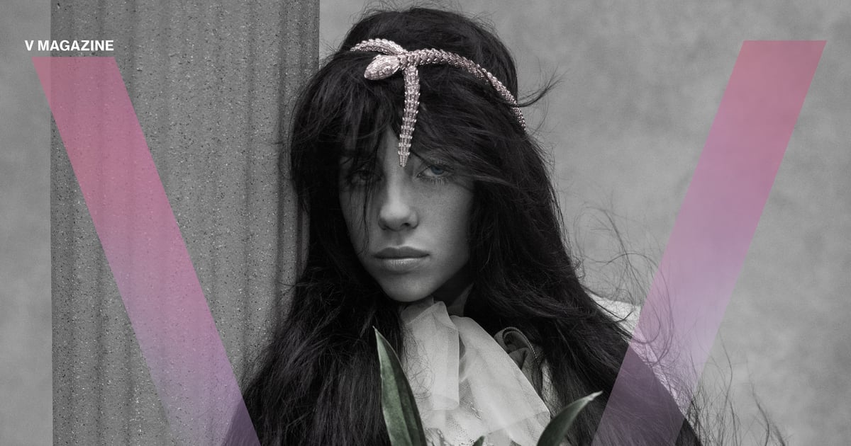 Billie Eilish With Long Hair and Bangs in V Magazine 