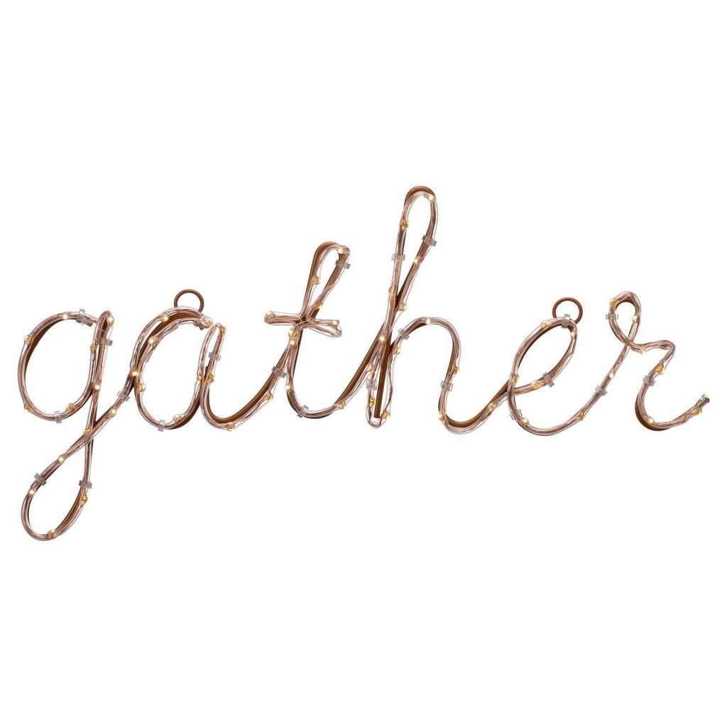 Gather Lit Sign