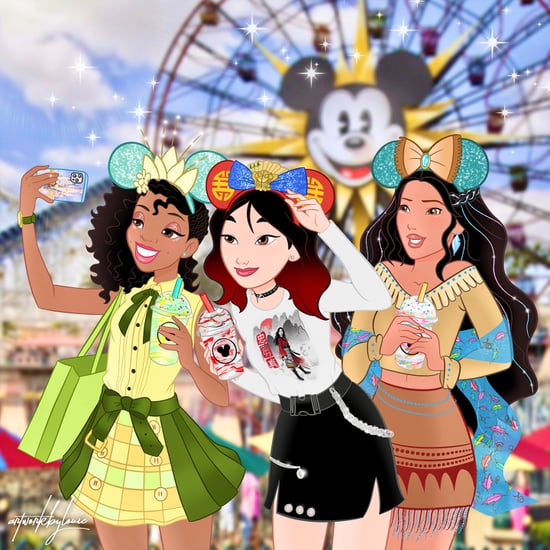 Artist Reimagines Disney Princesses at Disney Parks