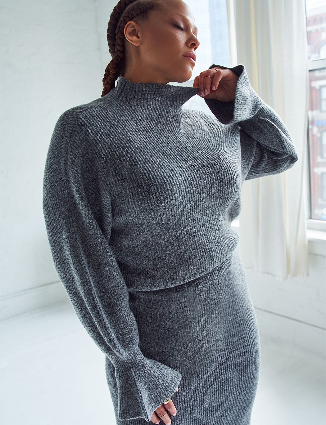 Flare discount arm sweater