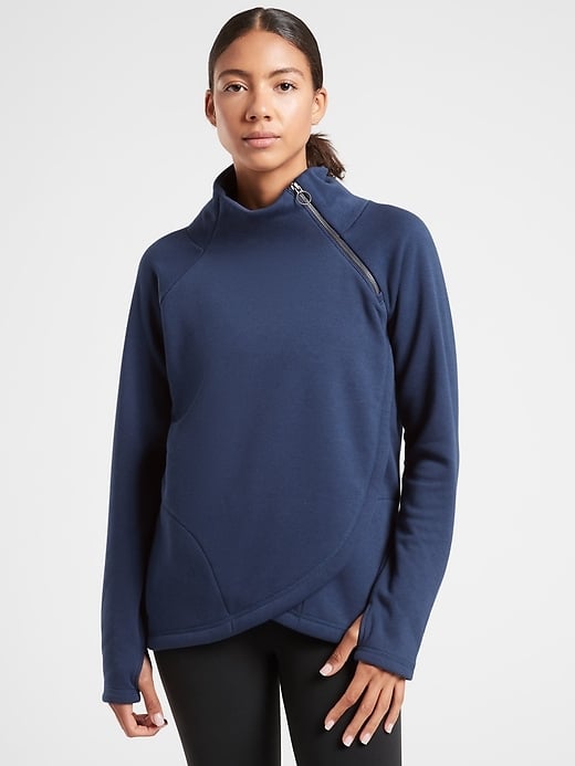 Athleta Cosy Karma Asym Pullover