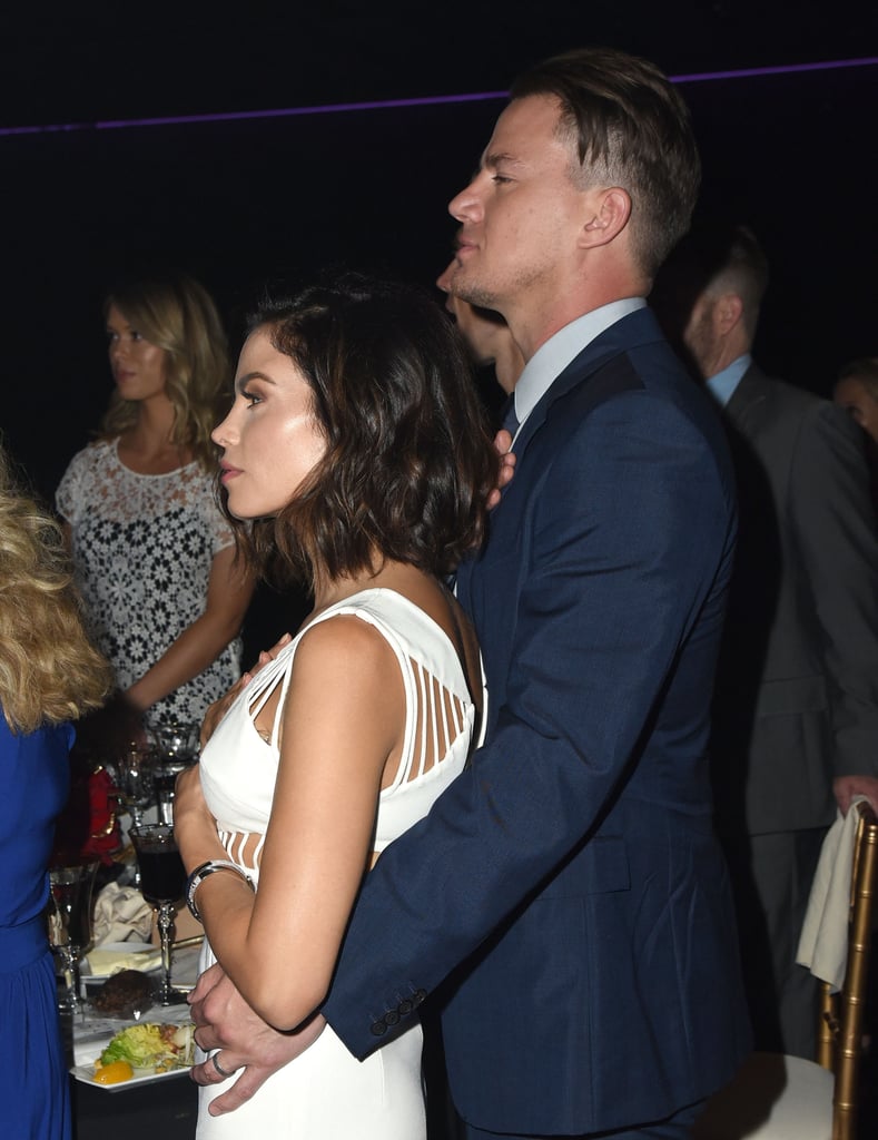 Channing wrapped his arms around Jenna at a dance gala in August 2015.