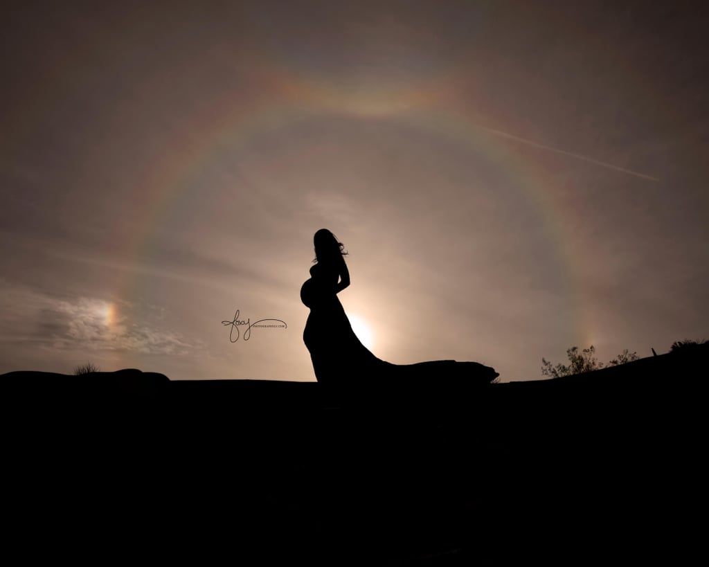 Rainbow Maternity Shoot With Triple Rainbow
