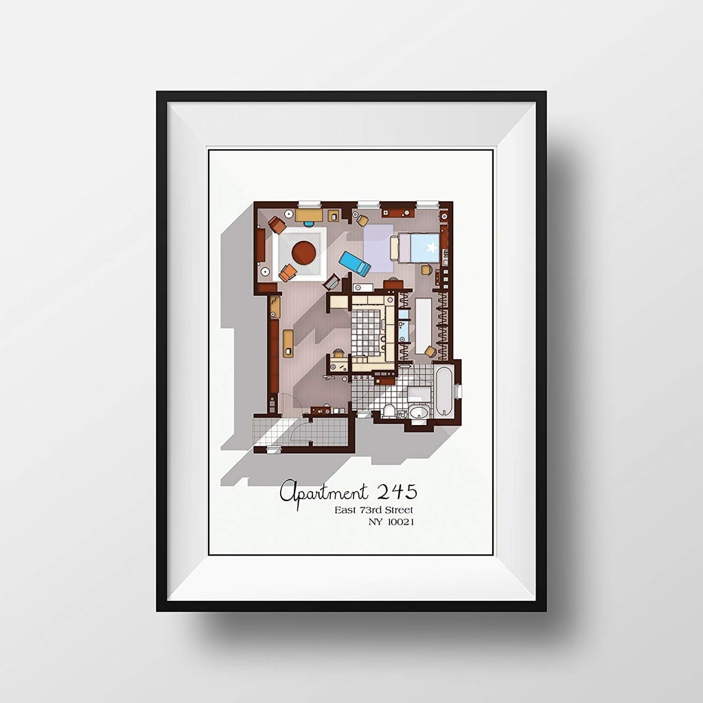 Sex and the City Apartment Floor Plan Poster