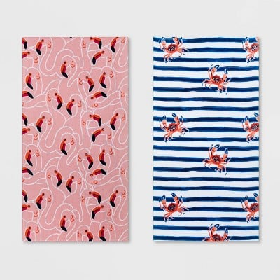 Flamingo towels 2025 target