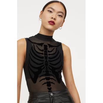 H&m skeleton on sale bodysuit