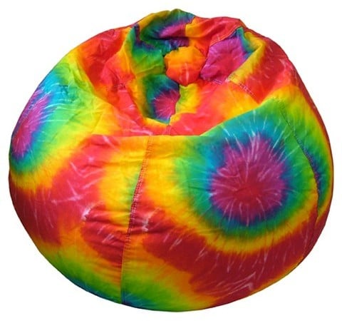 Rainbow Tie-Dye Bean Bag Chair