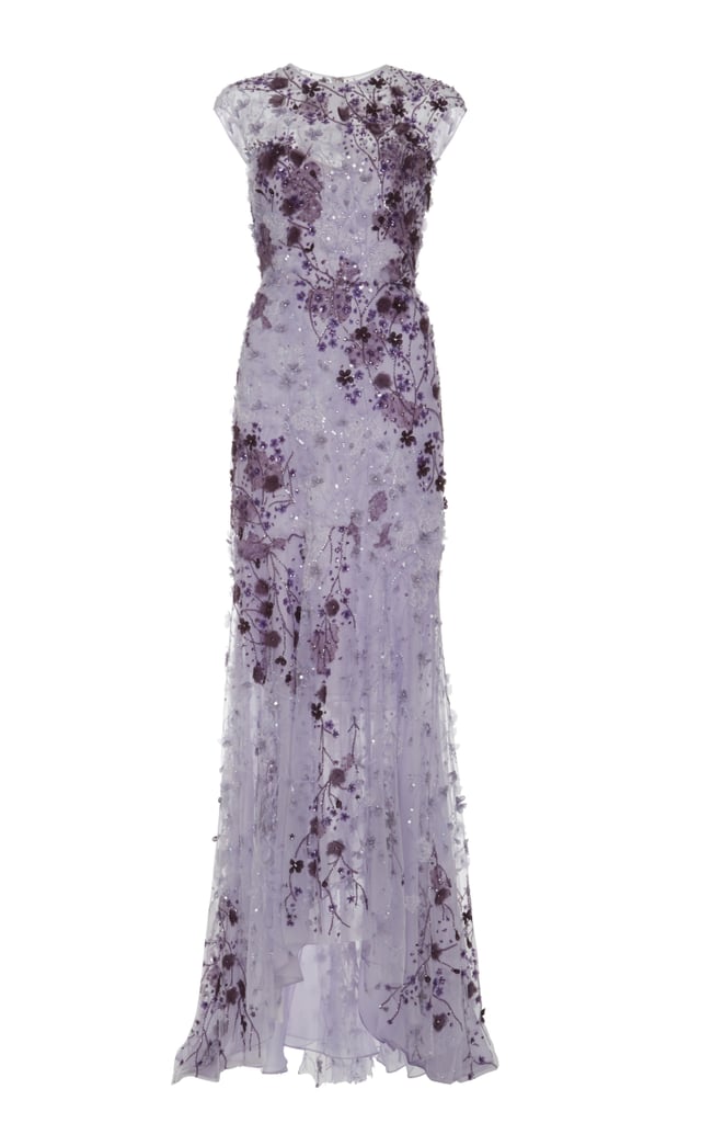 Monique Lhuillier Lavender Ombre Lace Gown