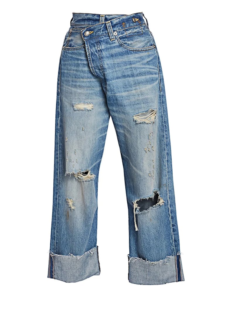 R13 Distressed Crossover Jeans