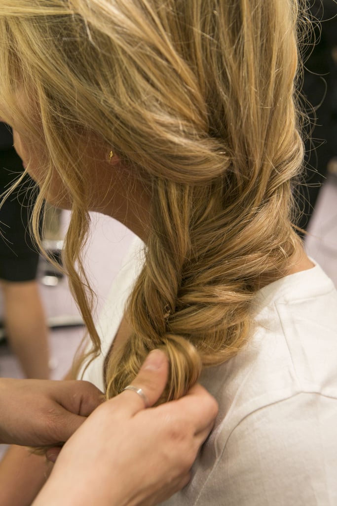 Before you secure with an elastic, muss up the braid a little with your fingers to get a slightly imperfect look.