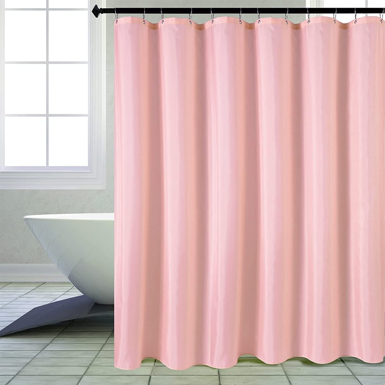 一个粉红色的浴帘