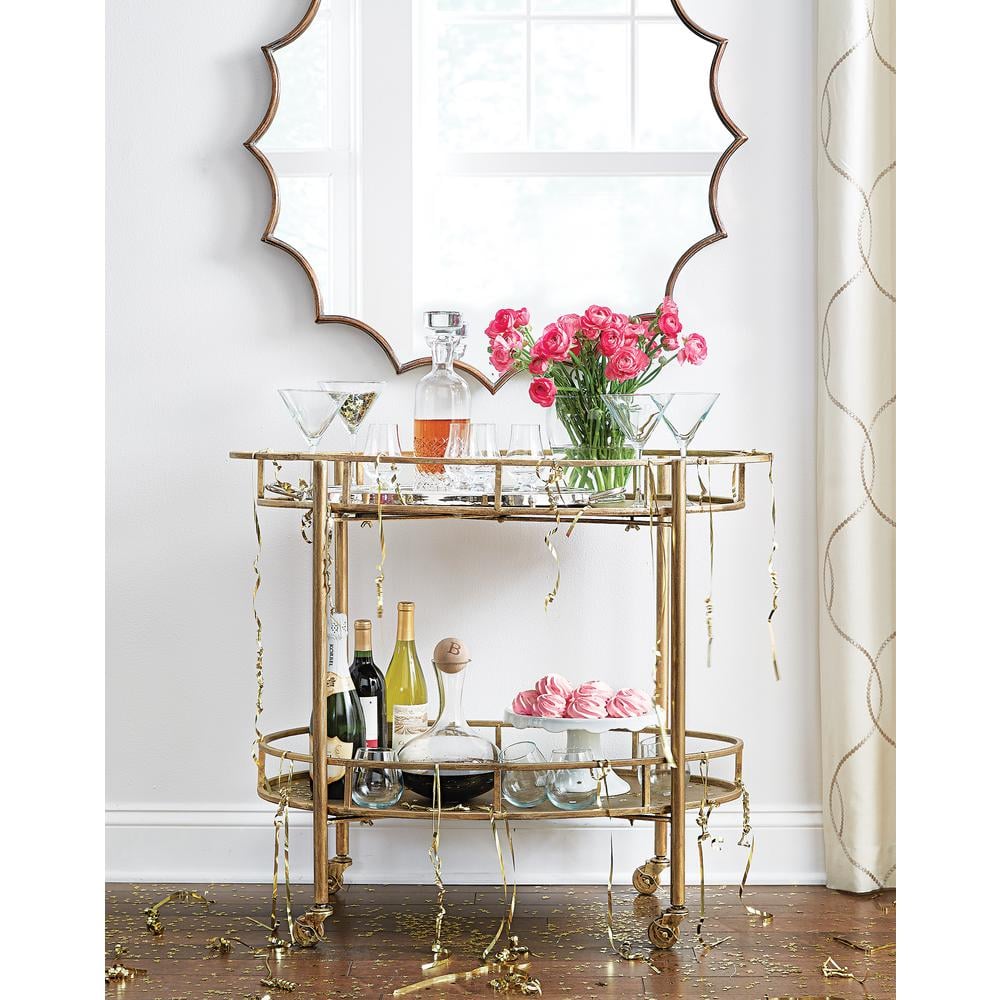 3R Studios Eliza Gold Bar Cart