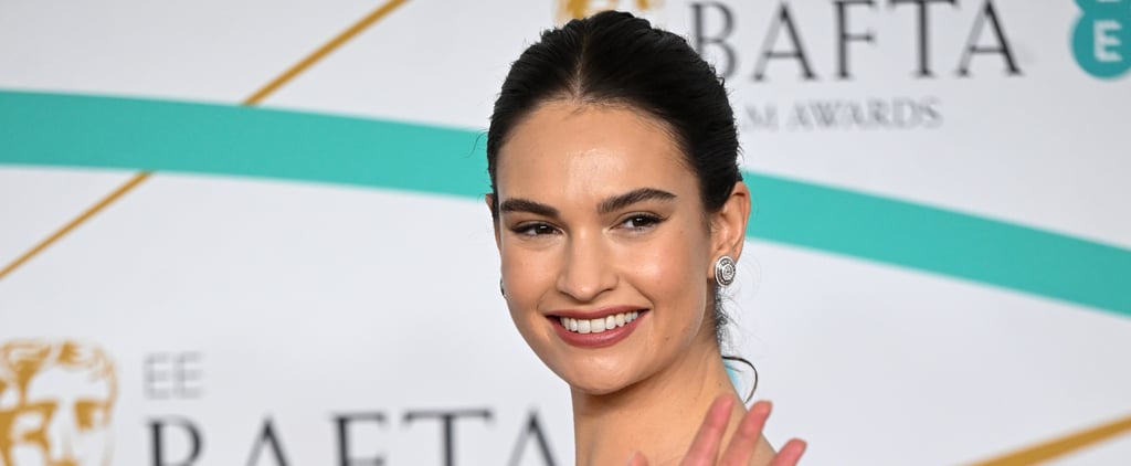 Lily James's Plunging Tamara Ralph Gown at the 2023 BAFTAs