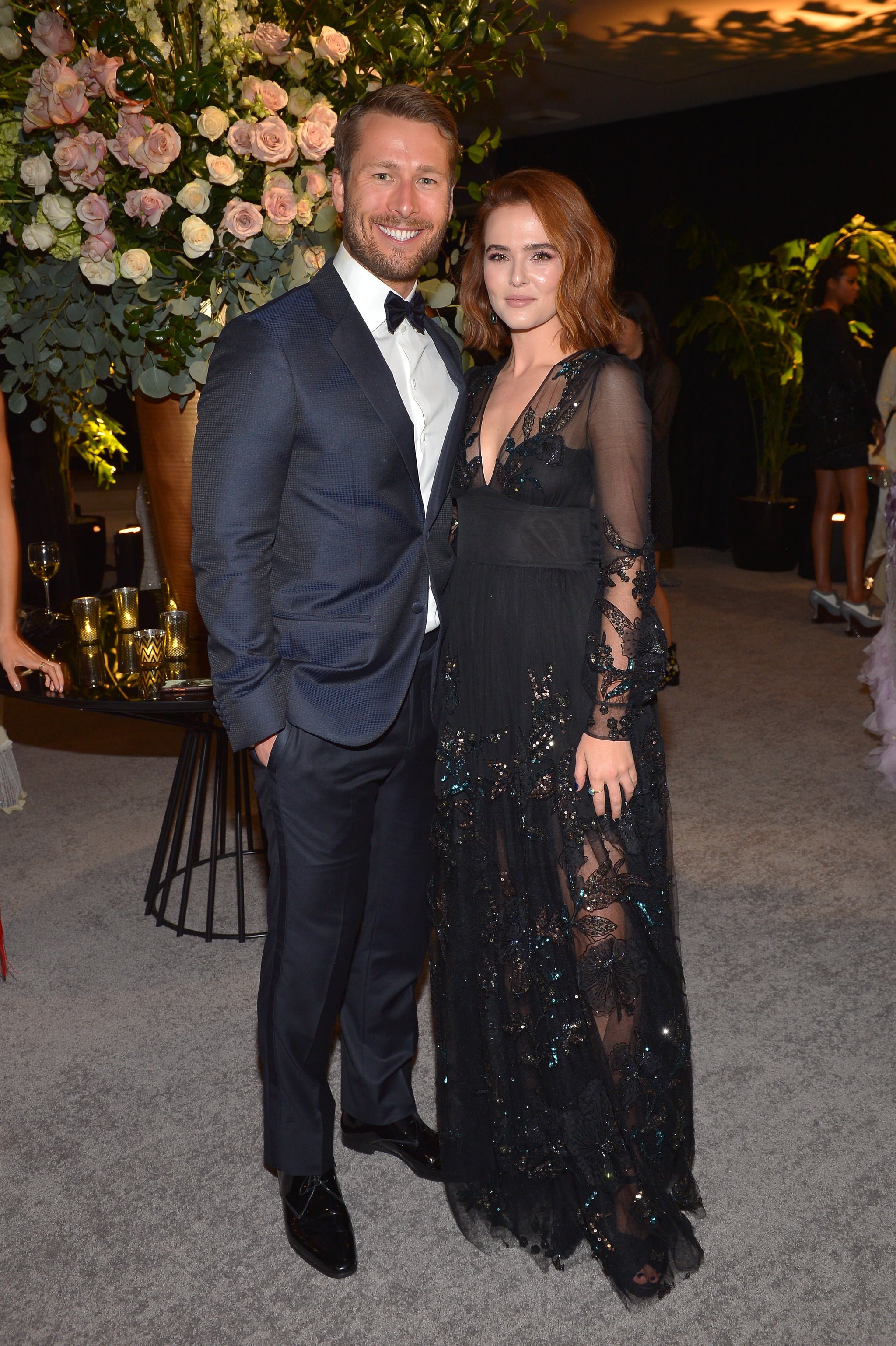 BEVERLY HILLS, CA - JANUARY 06:  Glen Powell (L) and Zoey Deutch attend the 2019 InStyle and Warner Bros. 76th Annual Golden Globe Awards Post-Party at The Beverly Hilton Hotel on January 6, 2019 in Beverly Hills, California.  (Photo by Donato Sardella/Getty Images for InStyle)