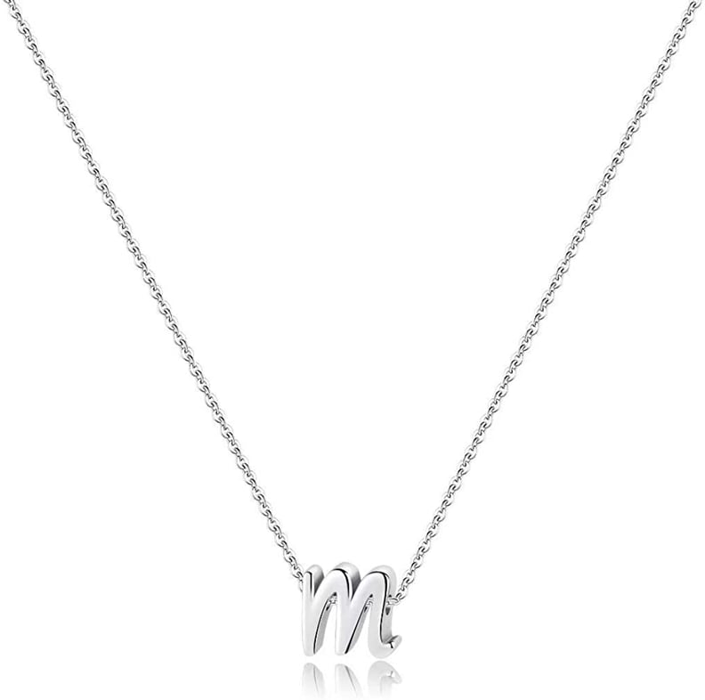 Memorjew Silver Initial Necklace