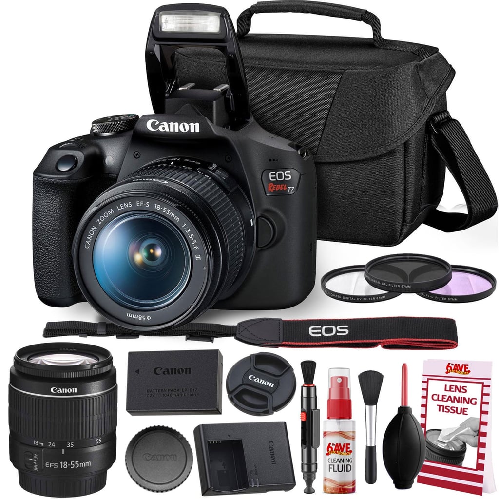 Canon Rebel T7 DSLR Camera With 18 55mm Lens Kit And Carrying Case 