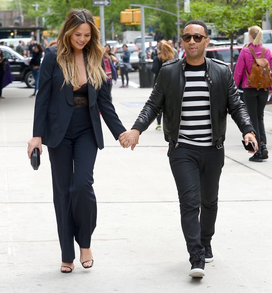 They held hands while walking through NYC.