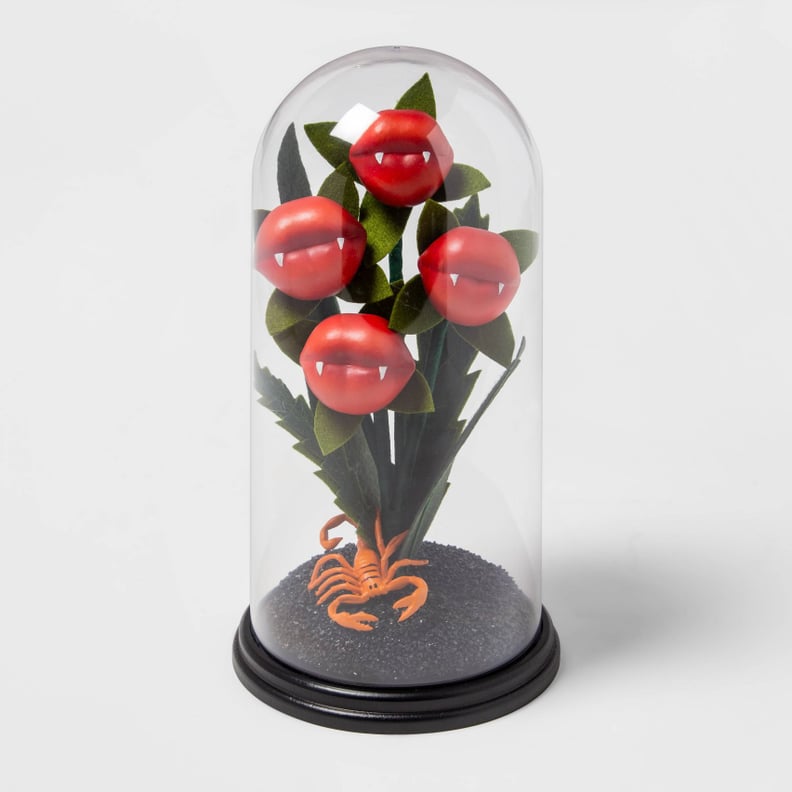 Kiss of Death Cloche Faux Halloween Creepy Plant