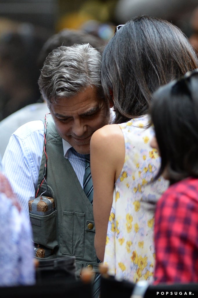 Amal Alamuddin Visits George Clooney on Money Monster Set